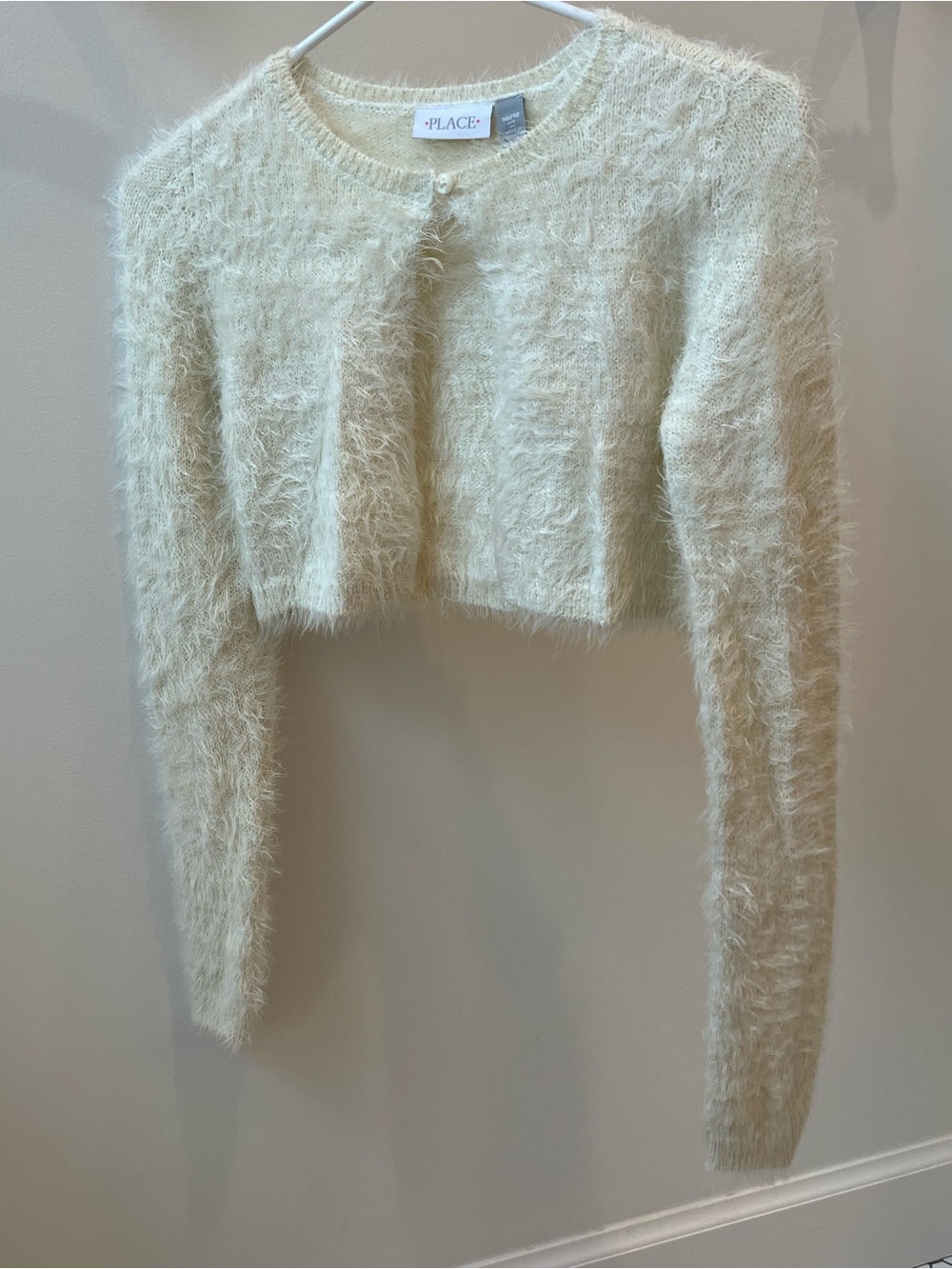 The Children's Place Soft Cream Eyelash Cropped Cardigan
